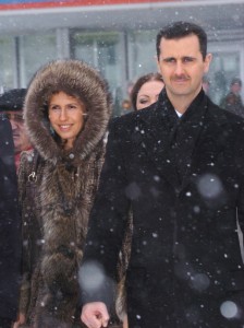 Asma and Bashar Al-Assad in Moscow. 