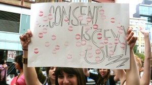 A poster at Slutwalk NYC, via ctrouper on Flickr. Creative Commons