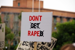 Anti-Rape Protest Sign, Google Commons, Creative Commons License