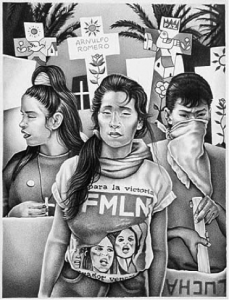 Artist Mark Vallen depicts the poignancy of the Salvadoran struggle for equality and peace. The countries’ disparate civil society inhibits such movements from gaining much political ground. 
