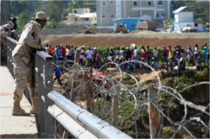 Haitians displaced near the border with the Dominican Republic are under the punitive eye of Dominican border patrol. The first six months of this year alone saw 6,000 unlawful deportations of Haitians by Dominican forces.